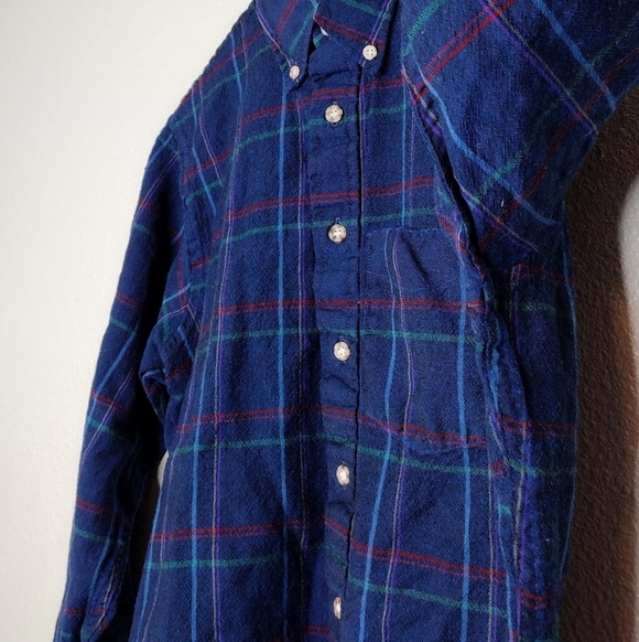 Pendleton 100% Virgin Wool Flannel Plaid Button Down Shirt Size Large - Picture 9 of 12